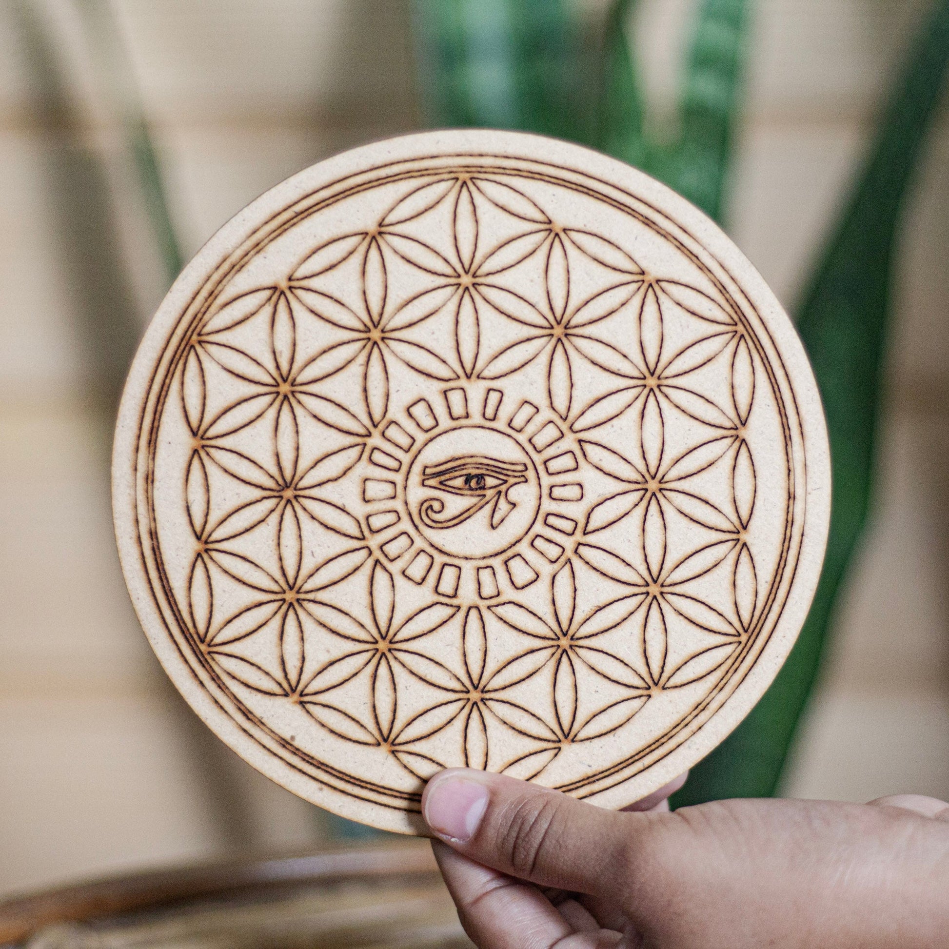 Flower Of Life With Eye Horus Altar Tile Altarware |