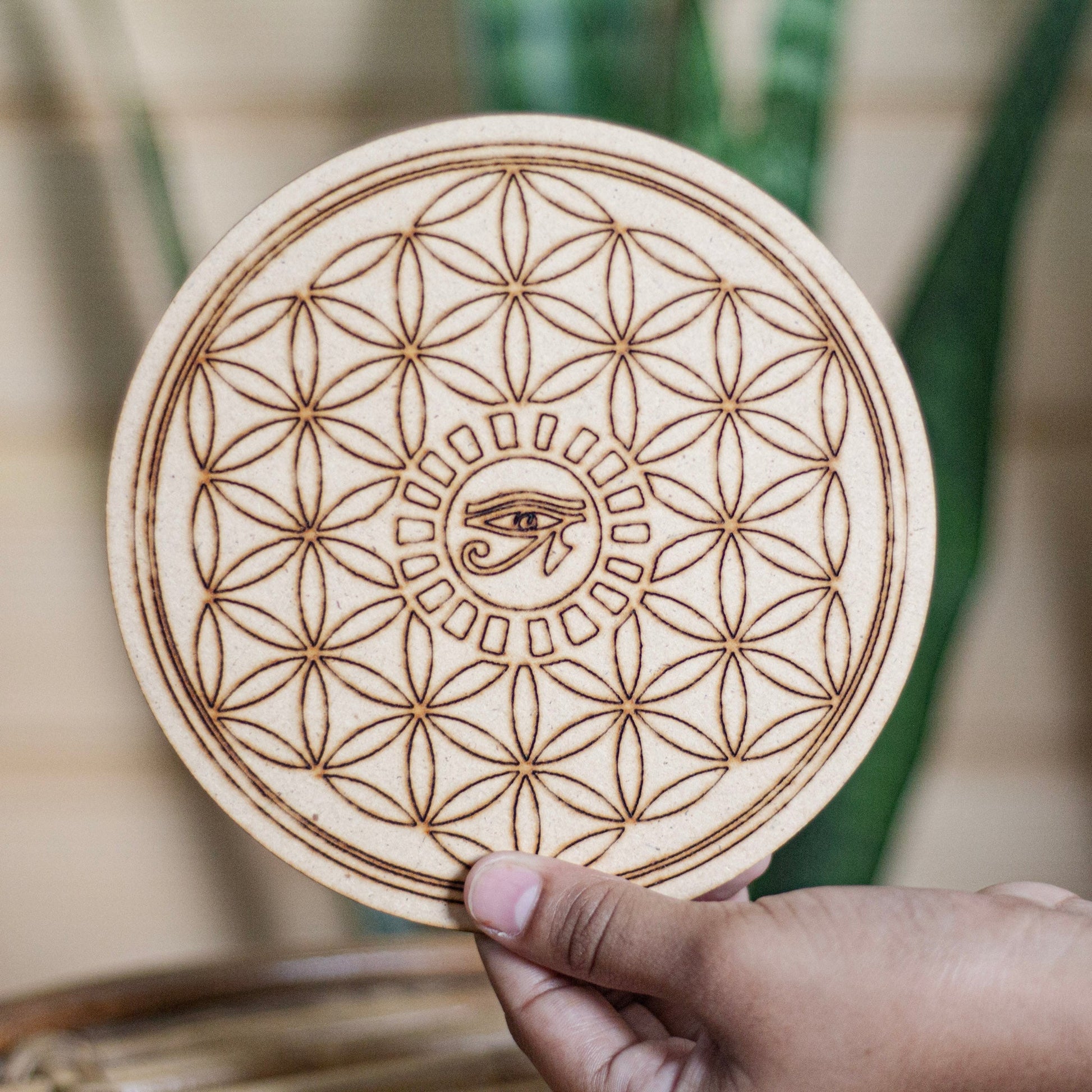 Flower Of Life With Eye Horus Altar Tile Altarware |