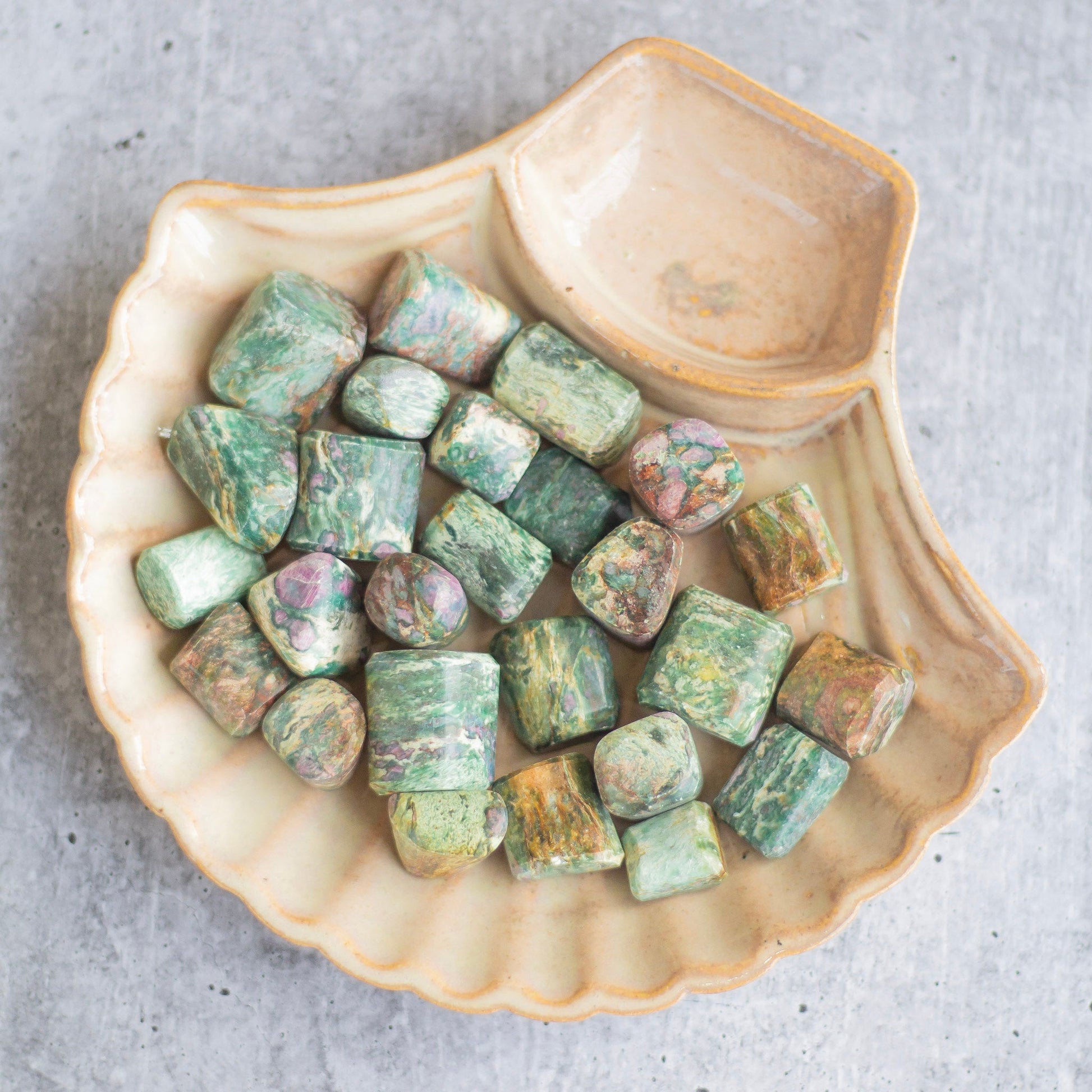 Ruby In Fuchsite Tumble | Promotes Courage & Strength Crystal Stones