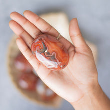 Load image into Gallery viewer, Red Agate Palm Stone | Grounding &amp; Stability