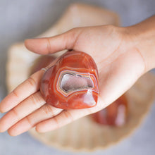Load image into Gallery viewer, Red Agate with little druzy Heart | Grounding &amp; Stability