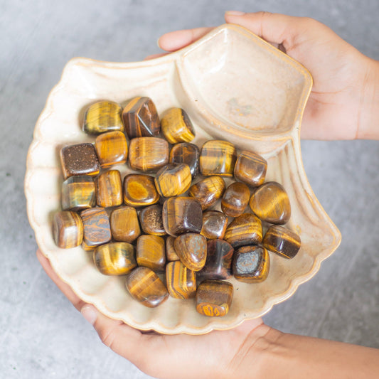 Tigers Eye Tumble Stone | Protects From Psychic Attacks Crystal