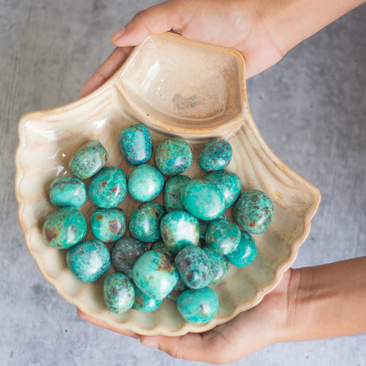 Superior Quality Chrysocolla Tumble | Throat Chakra Expression Public Speaking Crystal & Stones