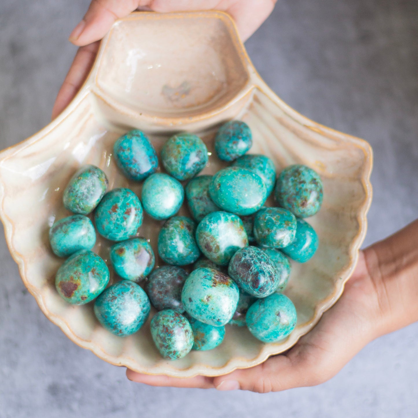 Superior Quality Chrysocolla Tumble | Throat Chakra Expression Public Speaking Crystal & Stones