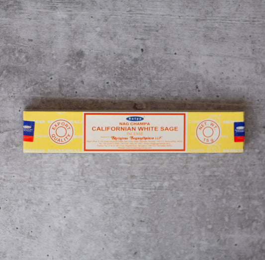 Satya Californian White Sage Incense Stick | Set Of 5 Packets & Resin