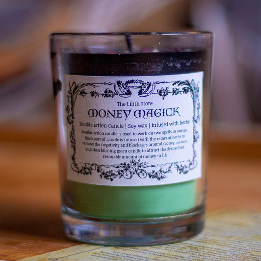 Money Magick Double Action Candle | Soy Wax Intention Candles
