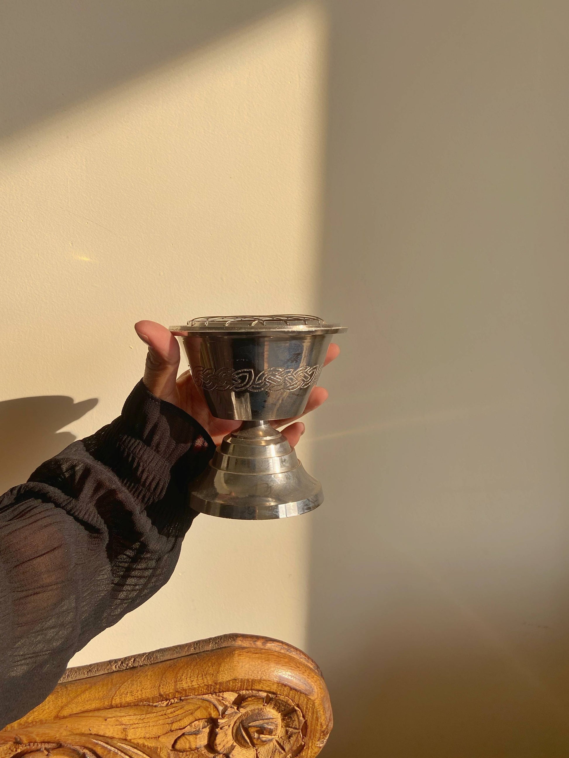 Incense Burner With Silver Polish Altarware | Altar