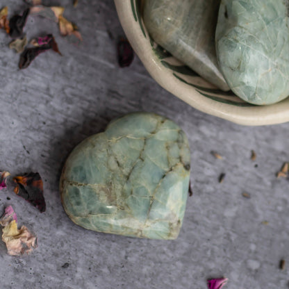 Aquamarine Heart | Expression & Communication Crystal Stones