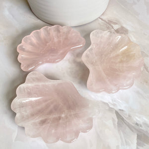 Rose Quartz  Shell Shape Bowl | Stone of love & Self Love