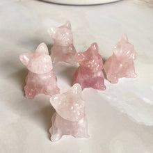Load image into Gallery viewer, Rose Quartz Dog Carving | Stone of Love &amp; Self Love