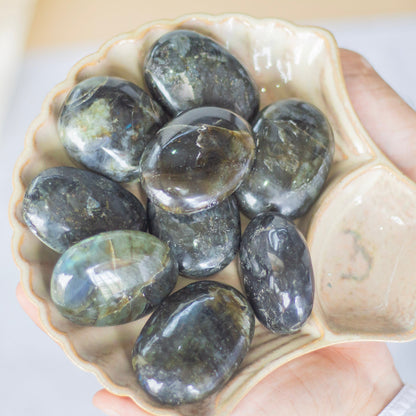Labradorite Palm Stone | Strengthen The Psychic Abilities & Intuition Crystal Stones