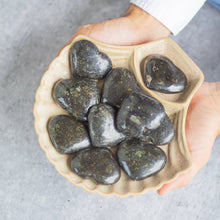 Load image into Gallery viewer, Nuummite Heart Carving | Calm mind &amp; promotes focus