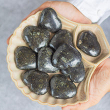 Load image into Gallery viewer, Nuummite Heart Carving | Calm mind &amp; promotes focus