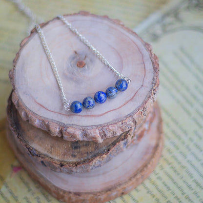 Lapis Lazuli Bead Necklace | Expression & Communication Crystal Stones