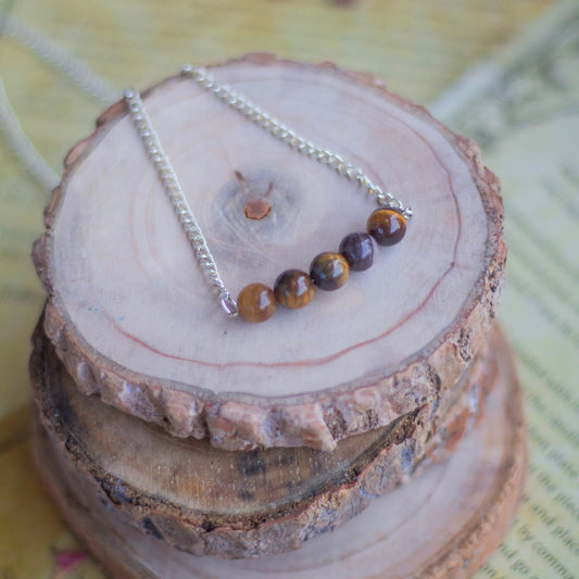 Tigers Eye Bead Necklace | Wealth & Fortune Crystal Stones