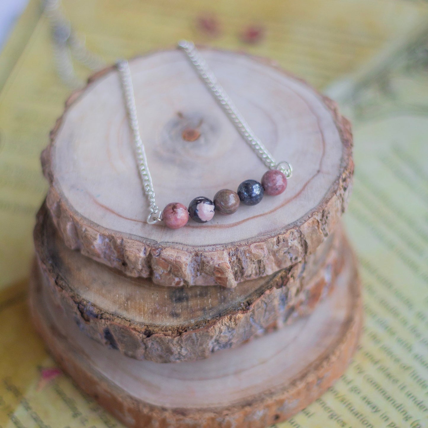 Rhodonite Beads Necklace | Attract Love In General & Promotes Inner Peace Regular Price Crystal