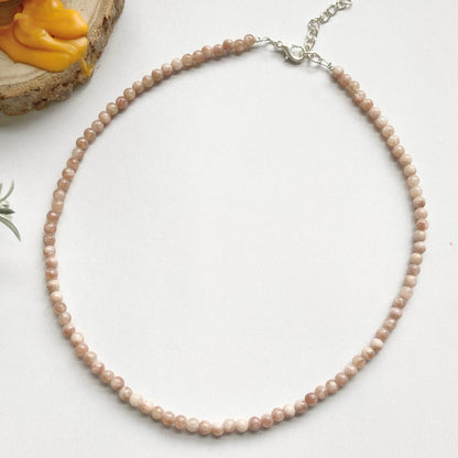 Sunstone Mini Beads Necklace Crystal & Stones