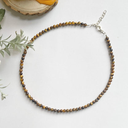 Tigers Eye Mini Beads Necklace Crystal Jewellery