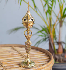 Goddess Figurine Brass Incense Burner
