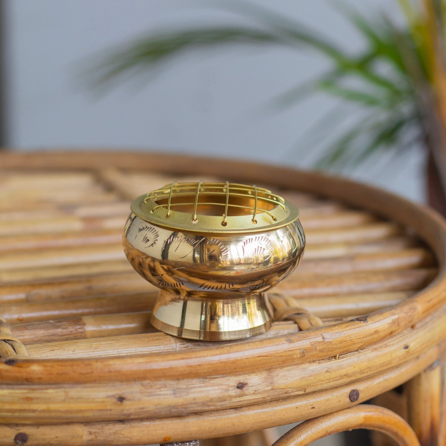 Brass Metal Incense Burner With Golden Finish Altarware | Altar