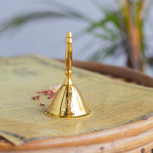 Triquetra Mini Gold Plated Brass Bell Altarware | Altar