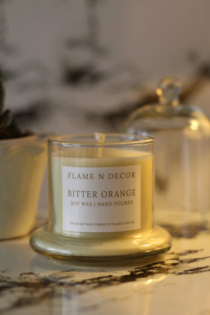 Bell Jar Candle With Glass Dome | Bitter Orange