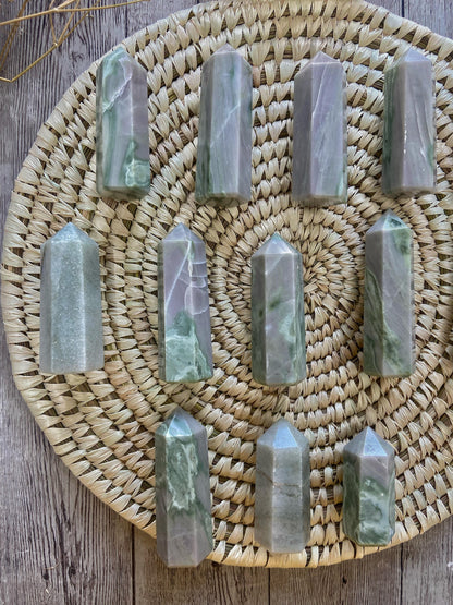 Serpentine Mini Point | Overcoming Fear & Accepting Change Crystal Stones