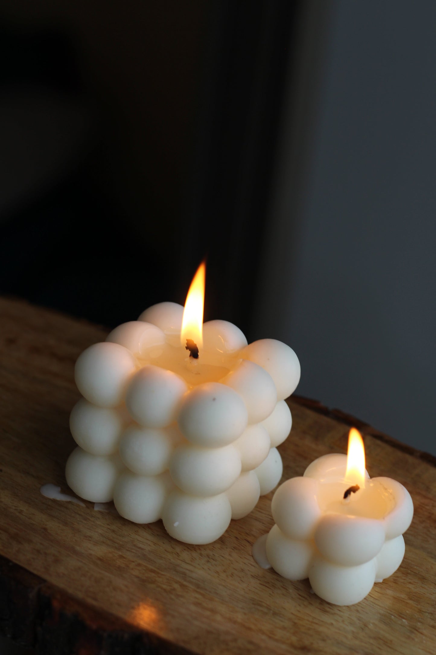 White Cloud Bubble Soy Candle - Set of 2