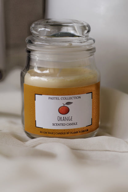 ORANGE COOKIE JAR CANDLE set of 2