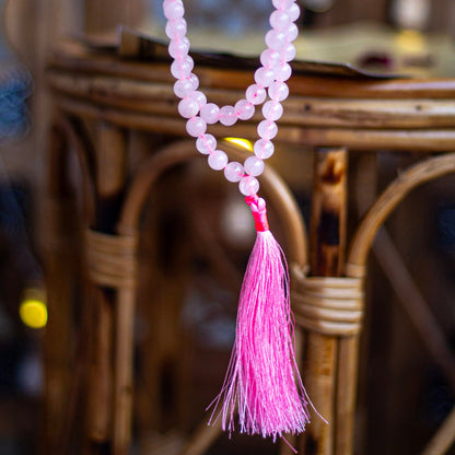 Rose Quartz Jaap Mala | 8Mm Beads Crystal & Stones