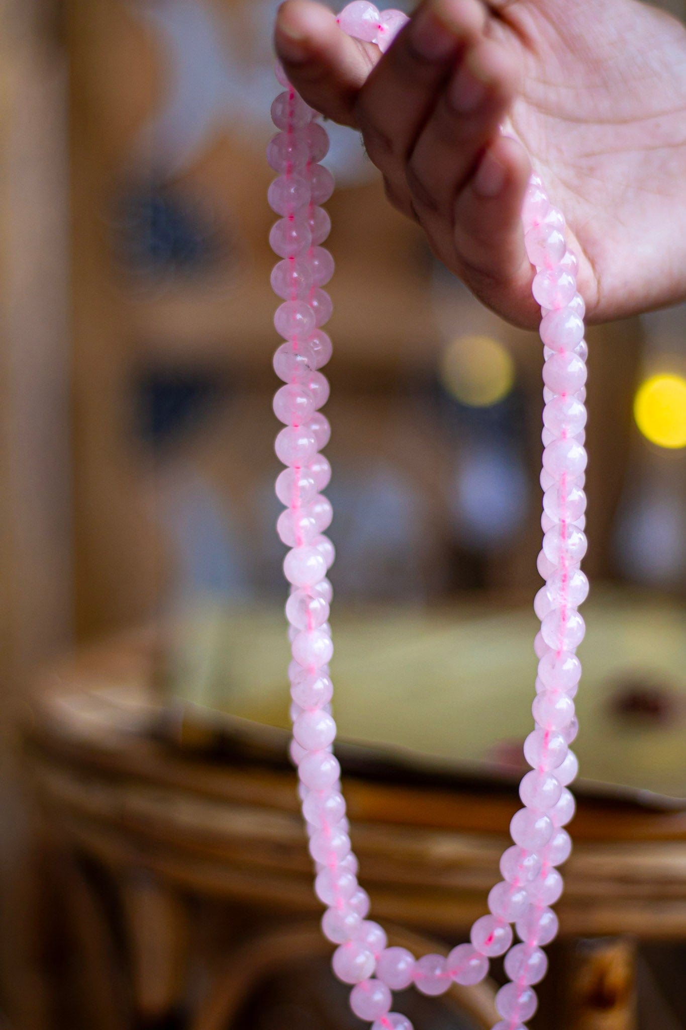 Rose Quartz Jaap Mala | 8Mm Beads Crystal & Stones