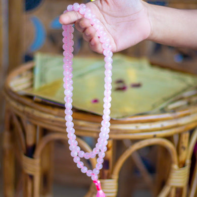 Rose Quartz Jaap Mala | 8mm Beads