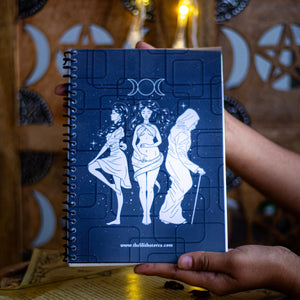 Triple Goddess print Spiral Notebook