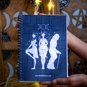 Triple Goddess print Spiral Notebook