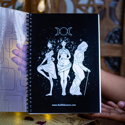 Triple Goddess Print Spiral Notebook Books
