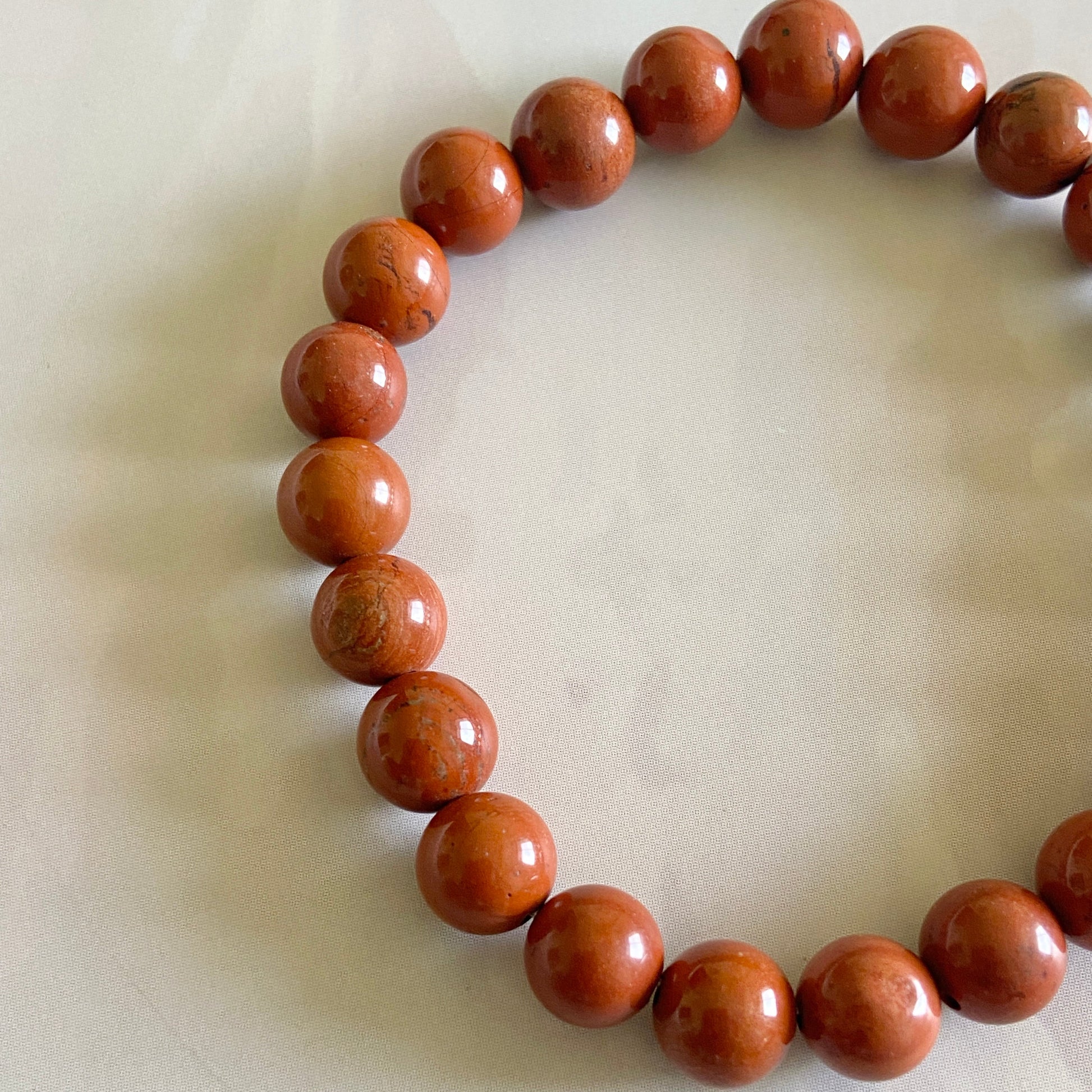 Red Jasper Bead Bracelet - 8Mm | Healing & Grounding Crystal Stones