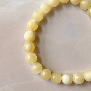 Yellow Calcite Bead Bracelet | Connect with Spirit Guides