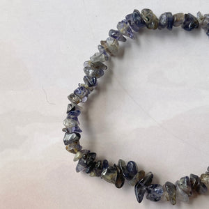 Iolite Chips Bracelet | Vision Stone , Helps with third eye chakra