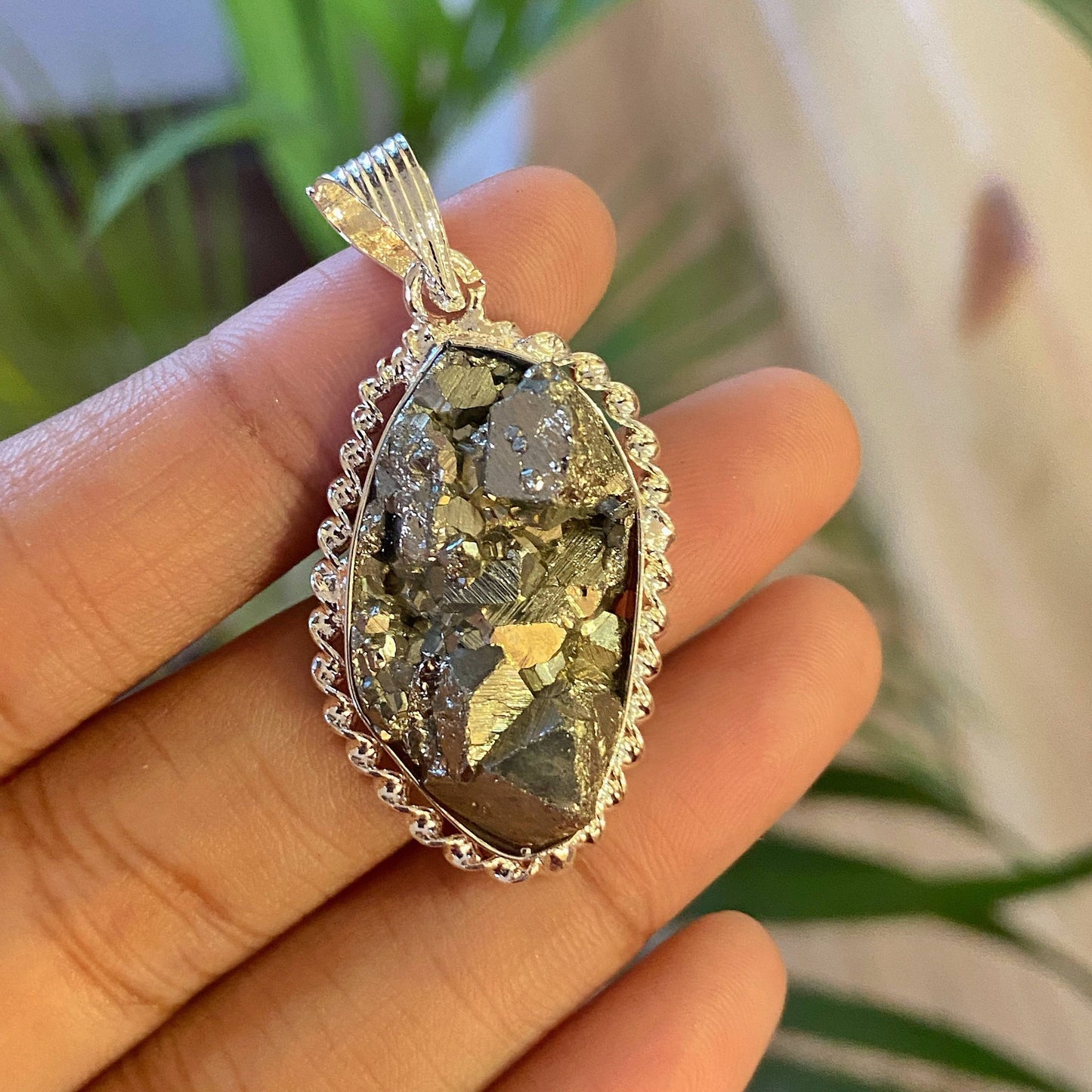 Raw Pyrite Cluster (Peruvian) Pendant