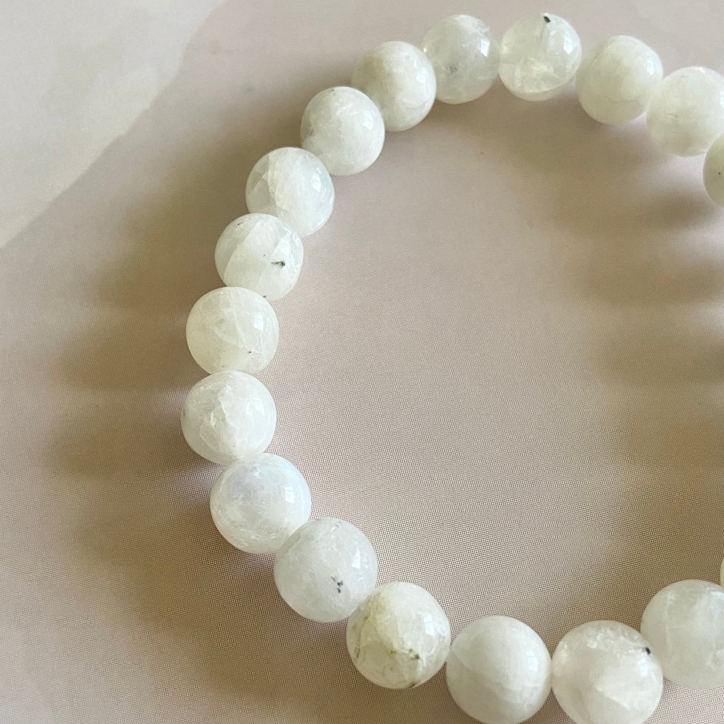 Rainbow Moonstone Bead Bracelet - 8Mm | Cultivates Compassion & Empathy Crystal