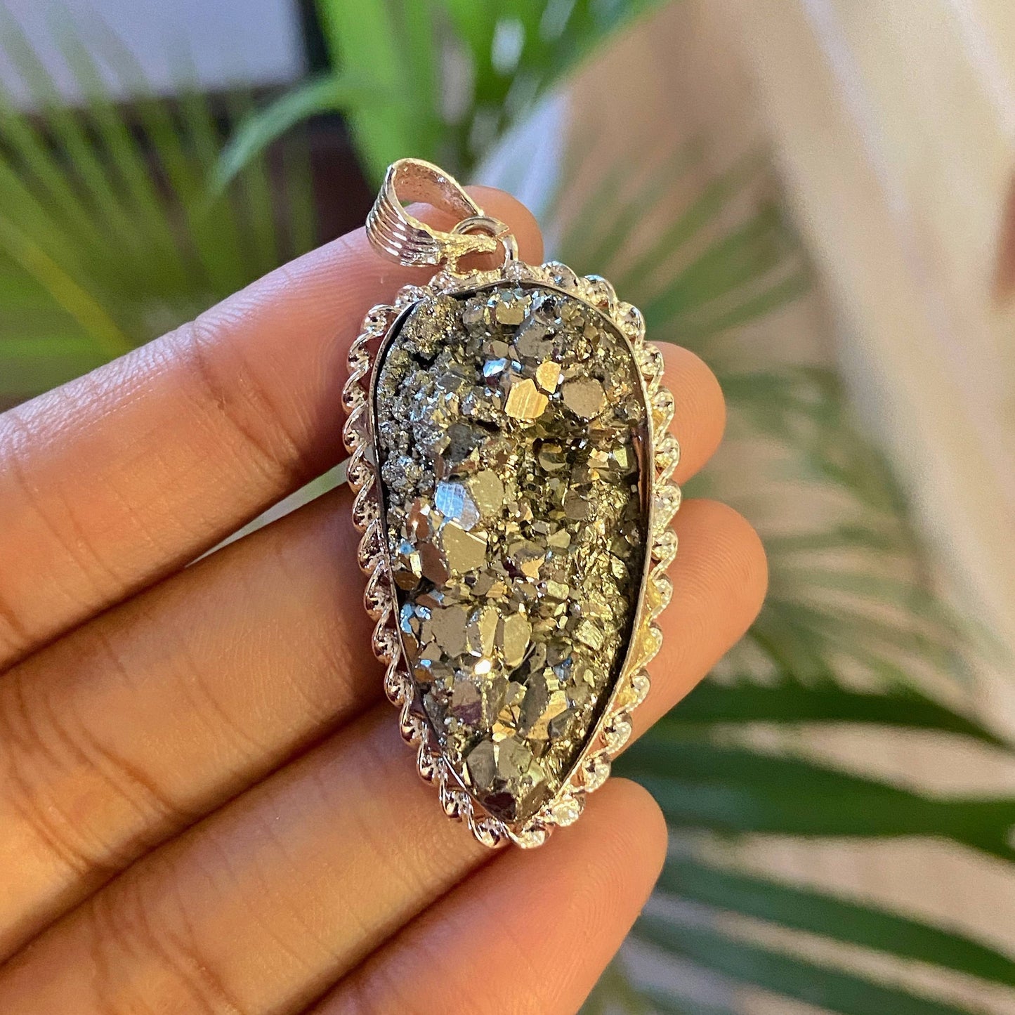 Raw Pyrite Cluster (Peruvian) Pendant