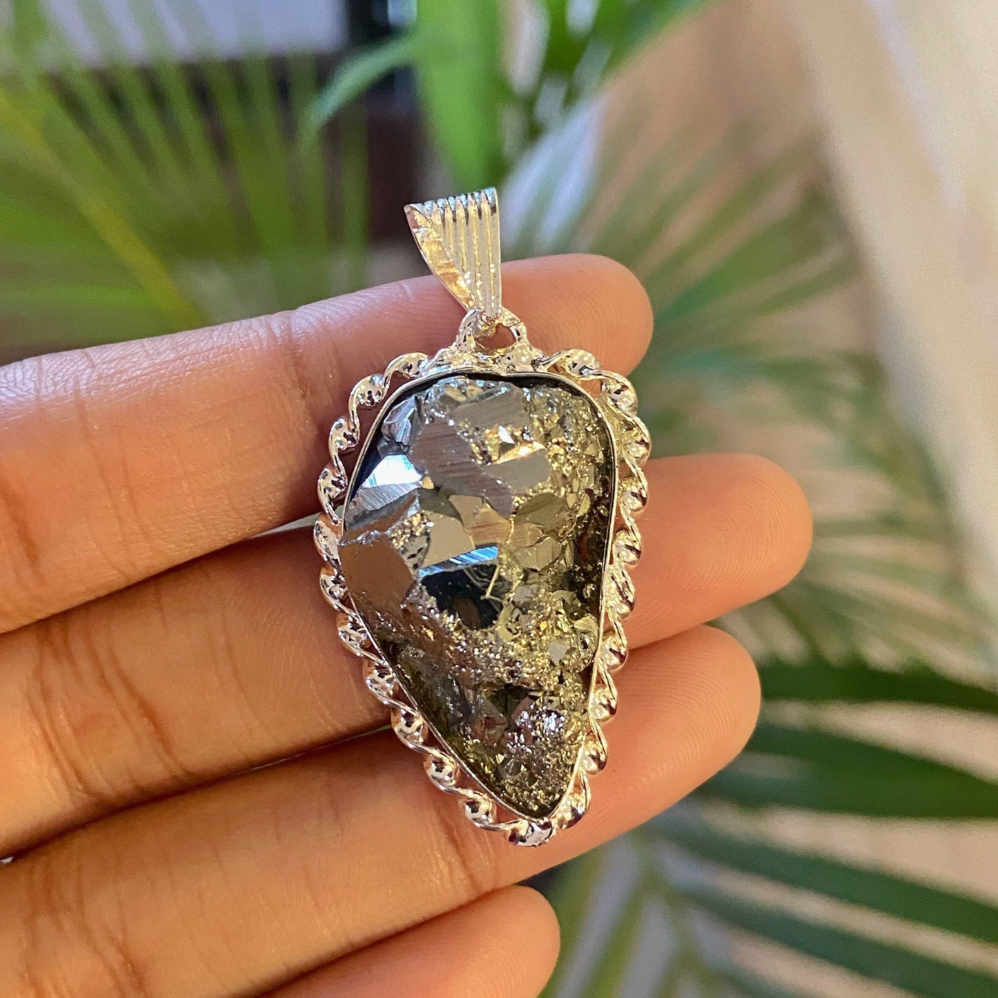 Raw Pyrite Cluster (Peruvian) Pendant