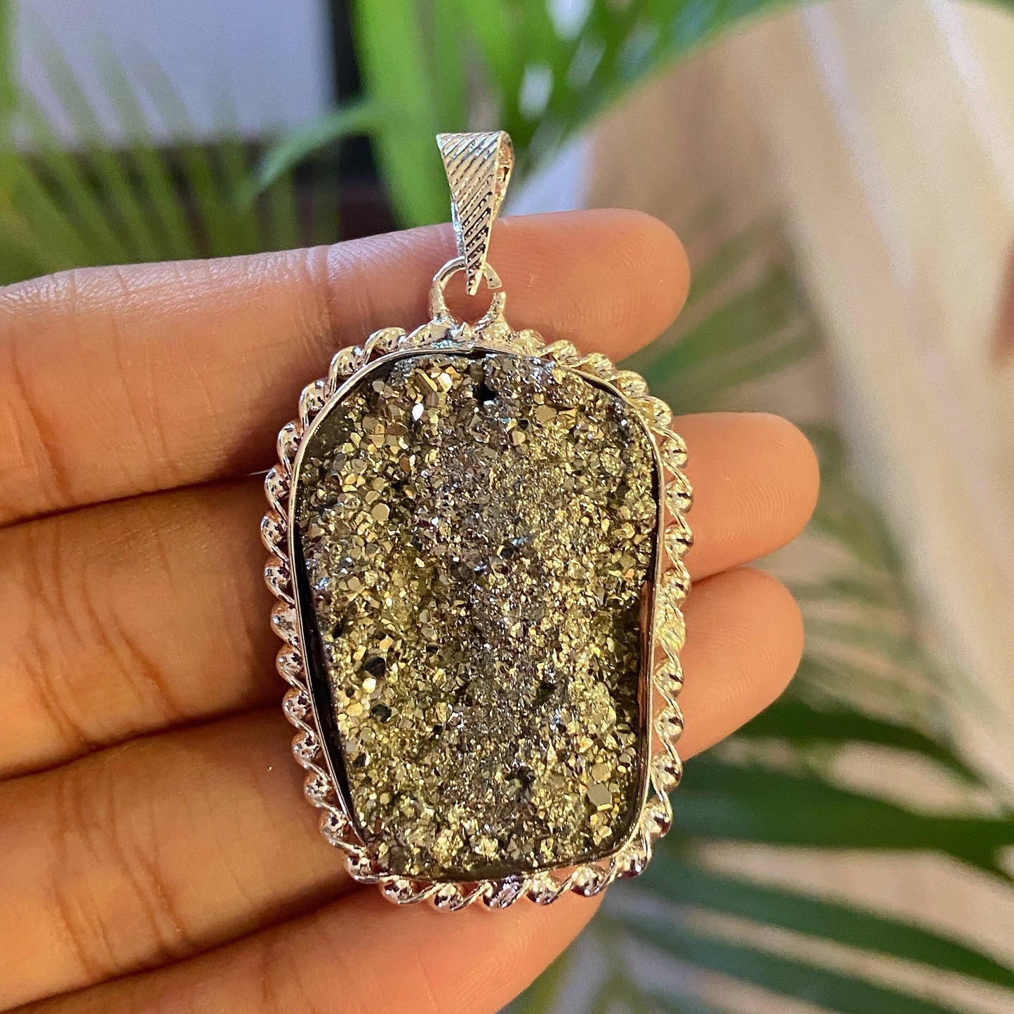 Raw Pyrite Cluster (Peruvian) Pendant