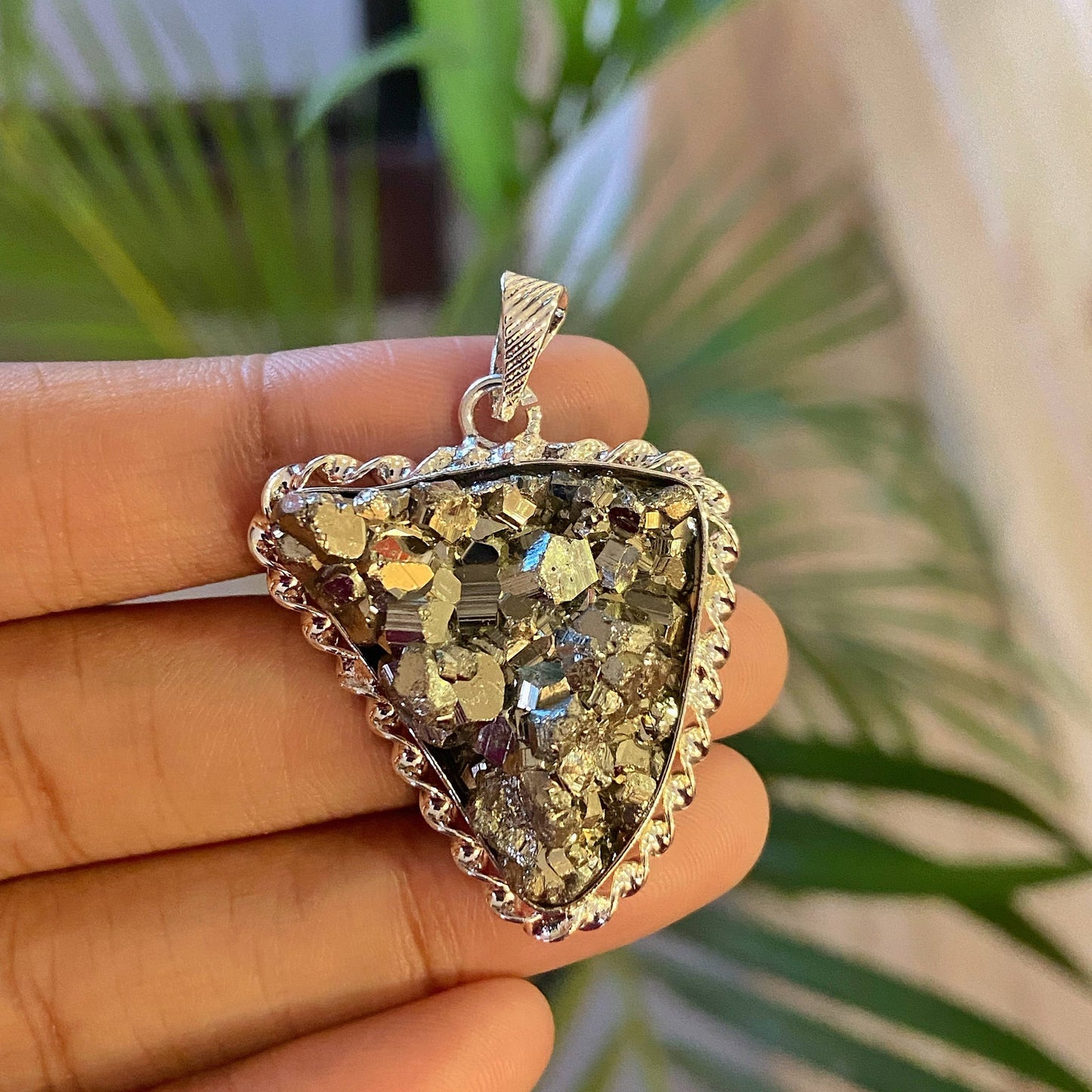 Raw Pyrite Cluster (Peruvian) Pendant