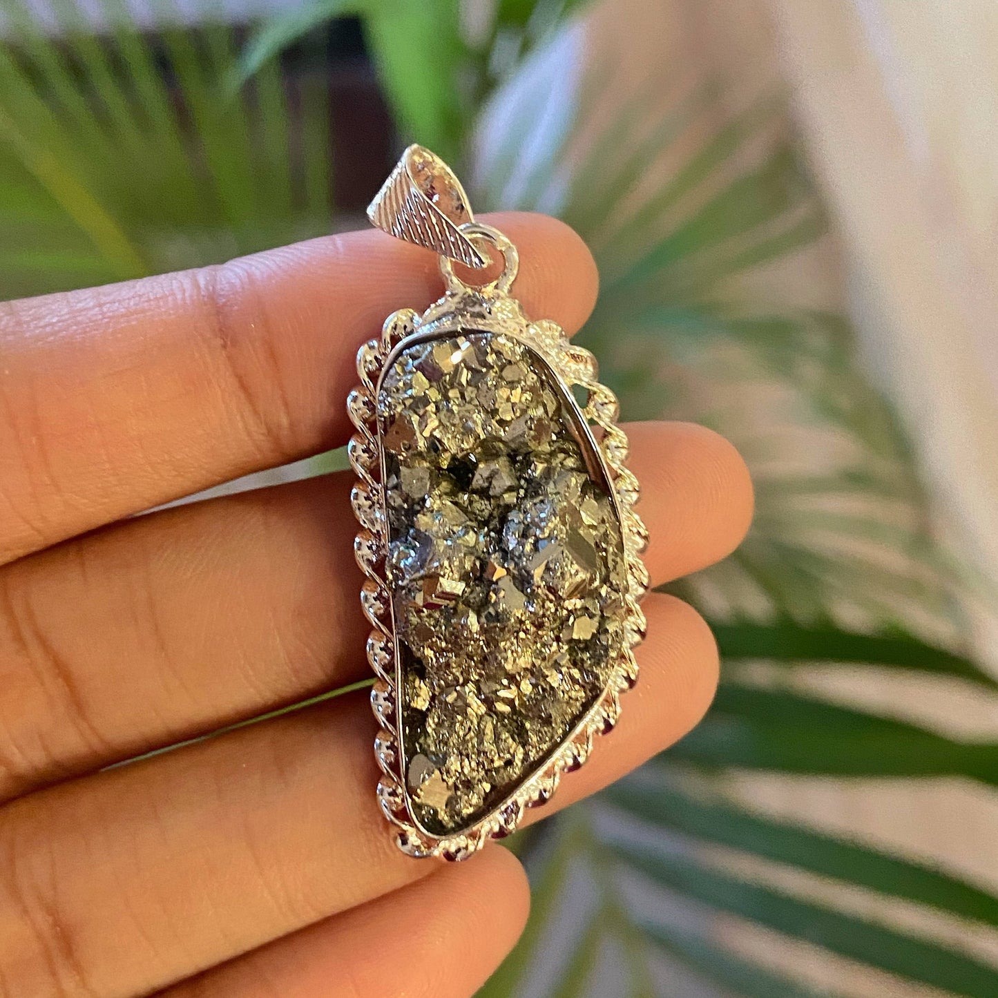 Raw Pyrite Cluster (Peruvian) Pendant