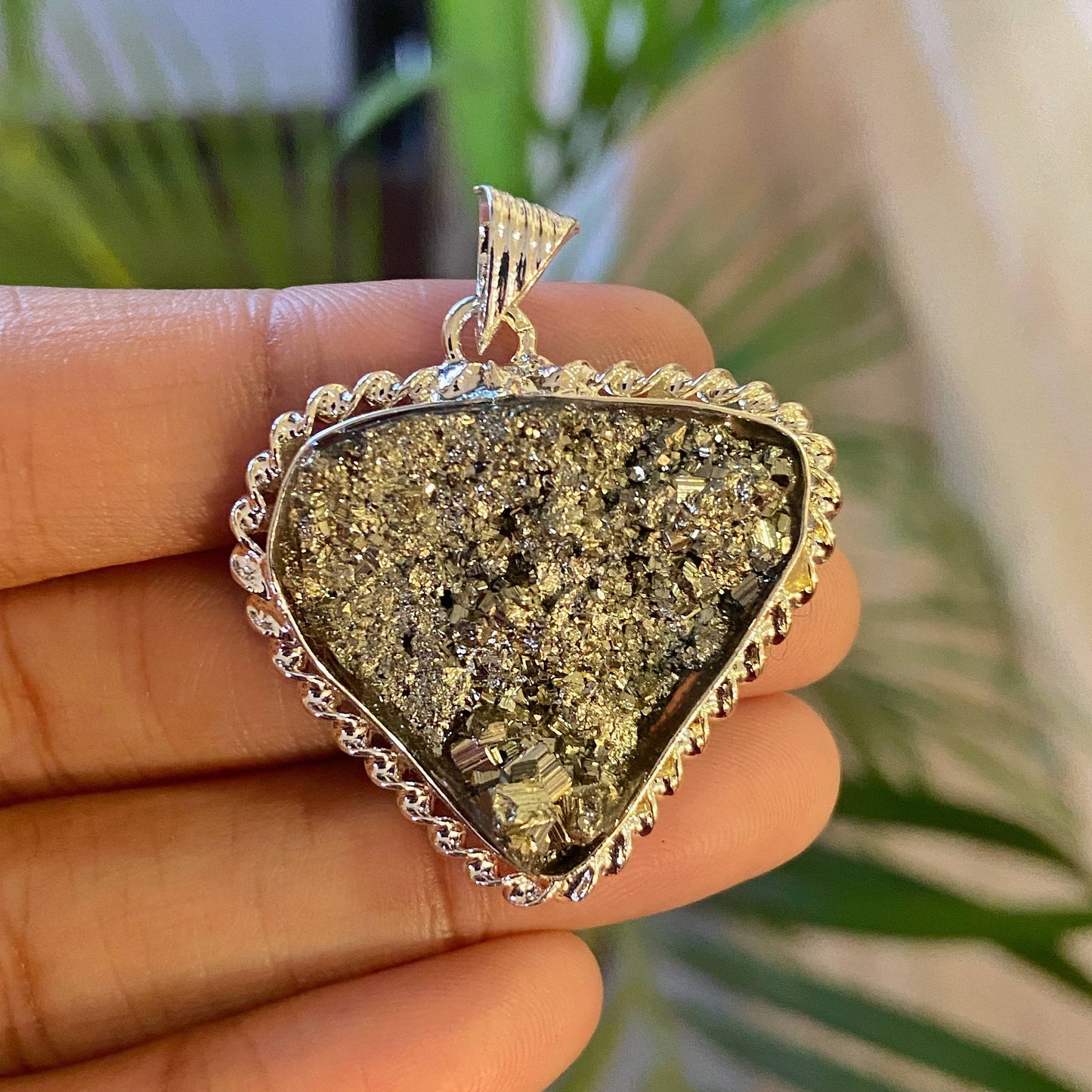 Raw Pyrite Cluster (Peruvian) Pendant