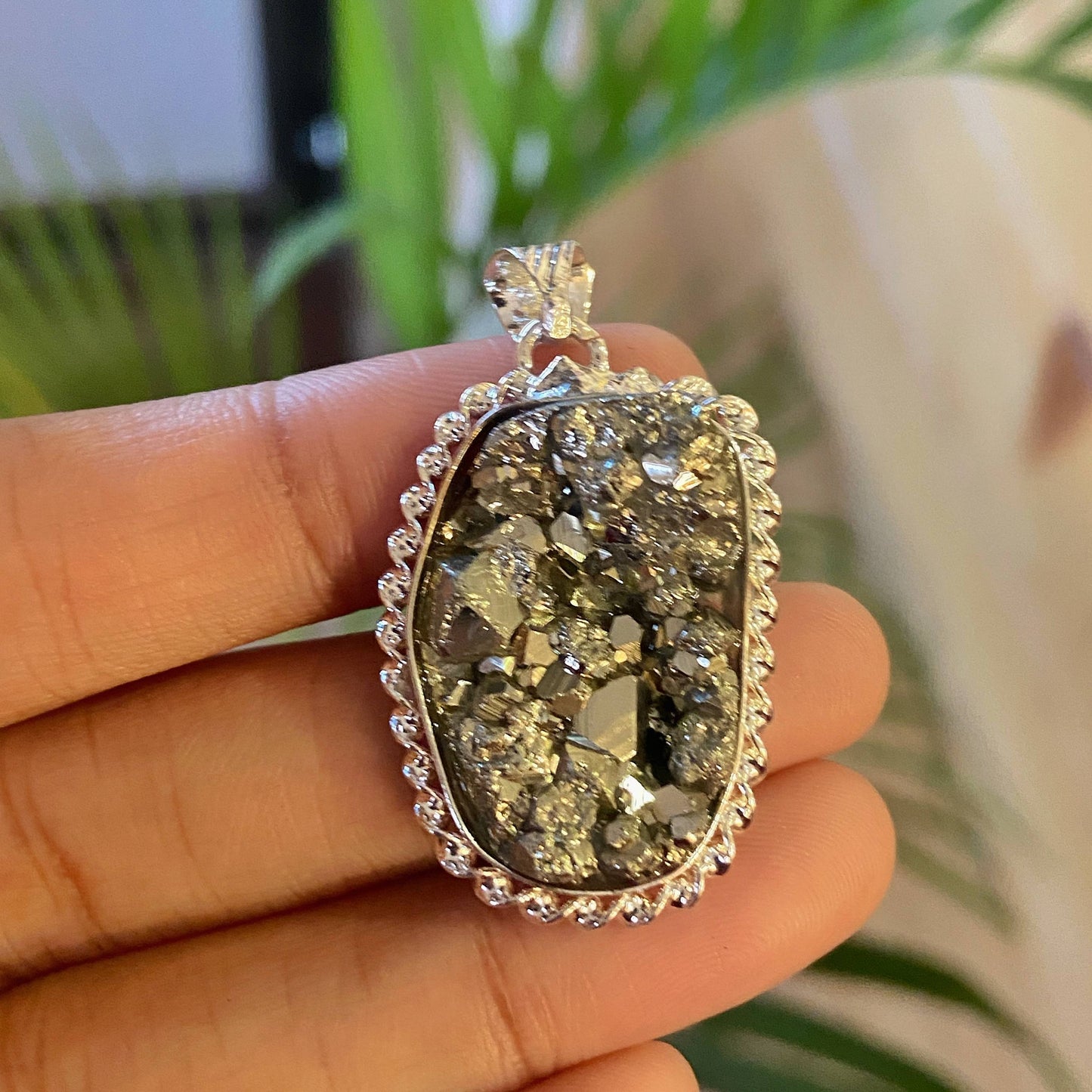 Raw Pyrite Cluster (Peruvian) Pendant