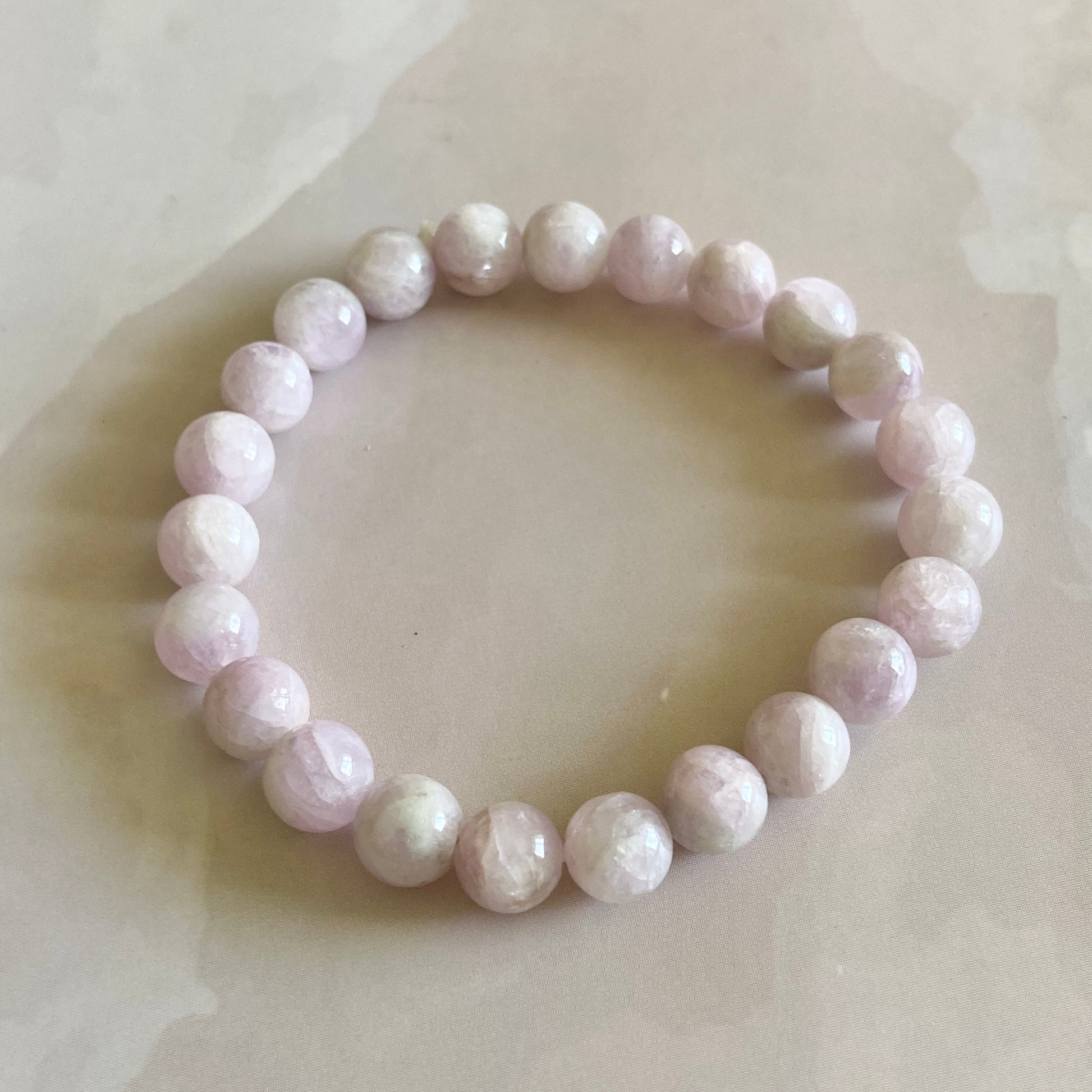 Kunzite Bead Bracelet | Improves Overall Healing Crystal & Stones