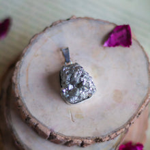 Load image into Gallery viewer, High quality Pyrite cluster Peruvian Pendant with leather cord