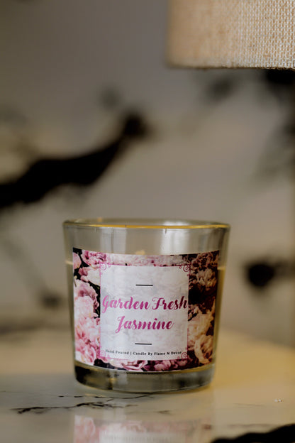 Garden Fresh Jasmine Shot Glass Candle | Soy Candle Set of 3